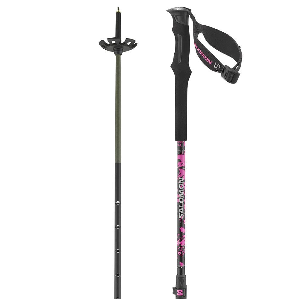 salomon adjustable ski poles Salomon QST Carbon S3 Adjustable Ski Poles Sugar Plum