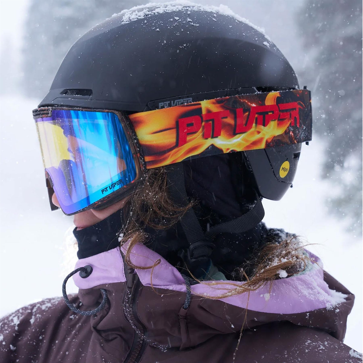 Pit Viper Proform Goggles The Actualbush Inferno - Red + Yellow Snow Lens