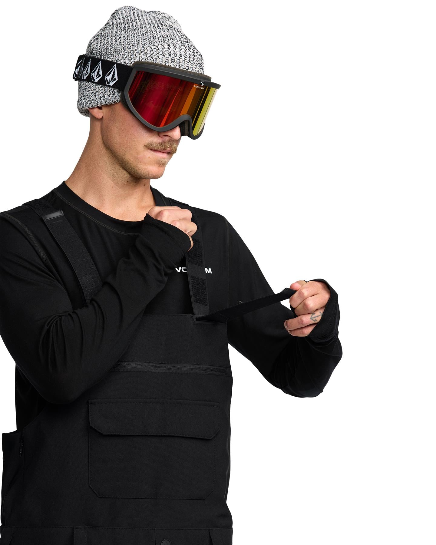 Volcom Roan Bib Overall Mens Pants Black