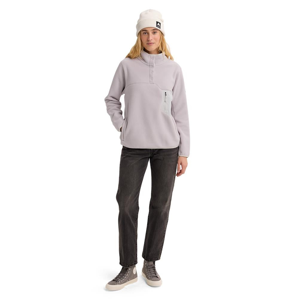 Burton Womens Cinder Pullover Fleece Washed Lavender