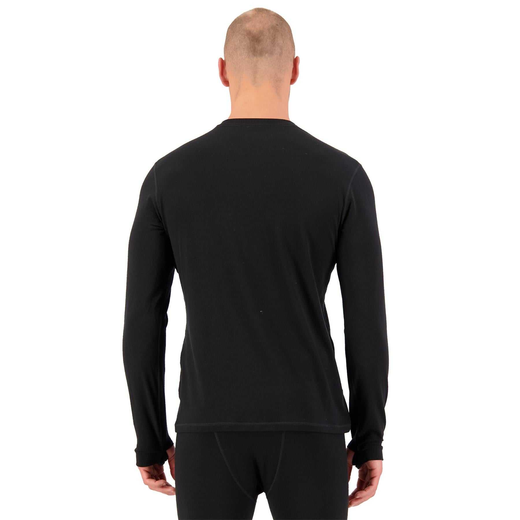 Mons Royale Mens Cascade Merino Base Layer LS Top Black