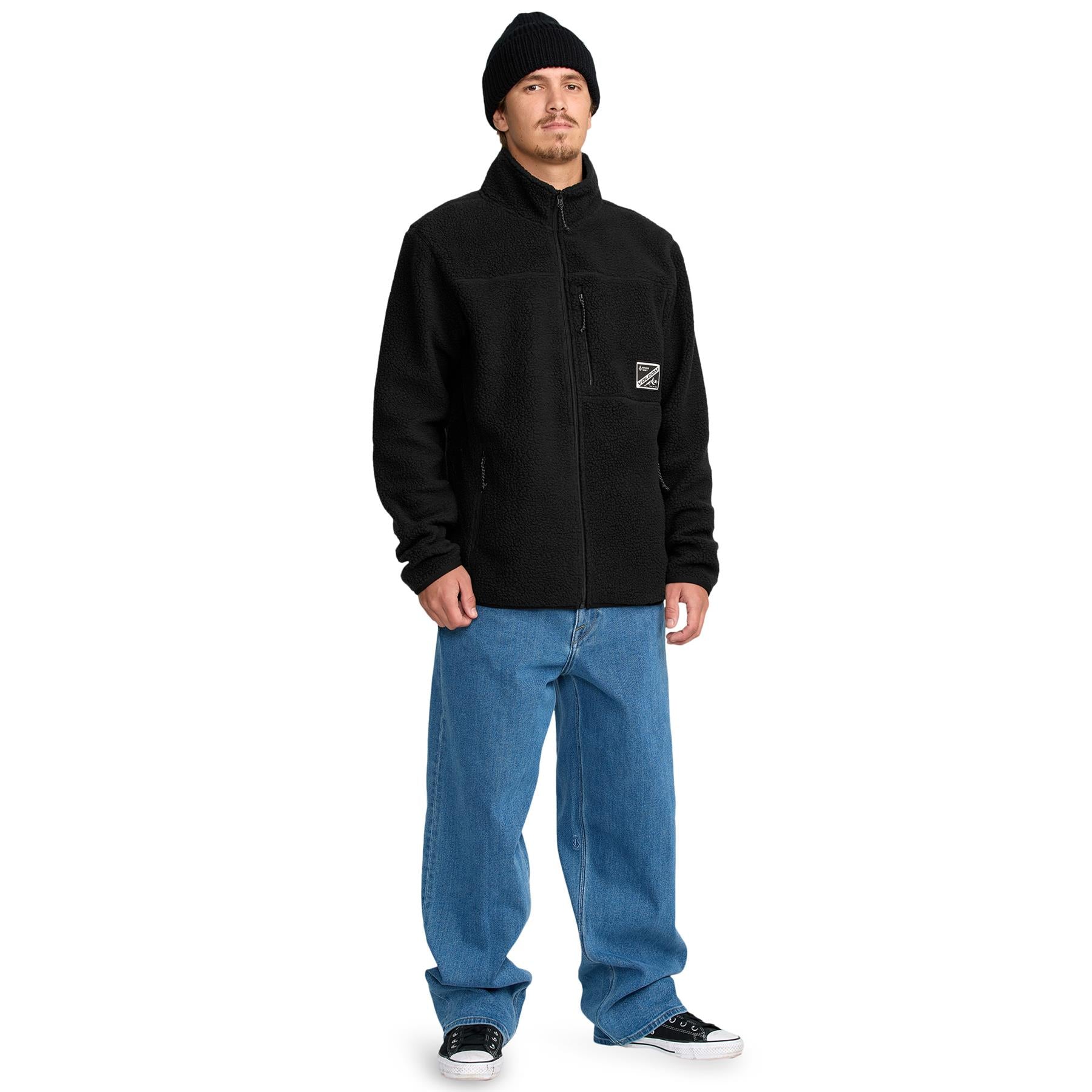 Volcom Nelson Sherpa Full Zip Mens Fleece Black