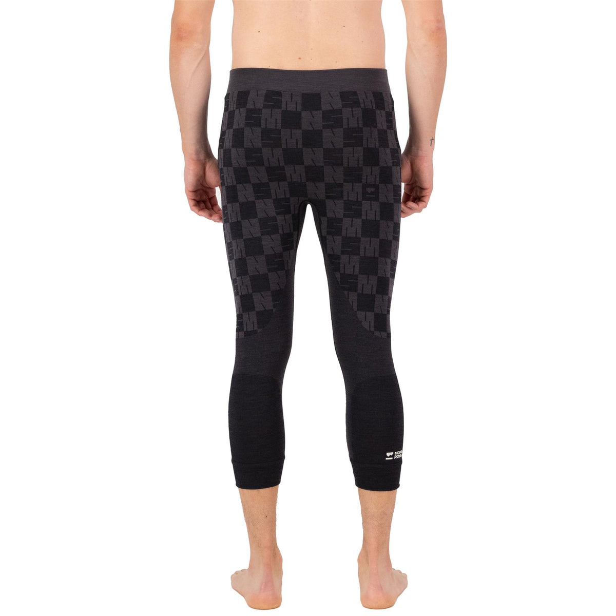 Mons Royale Mens Ascender Merino Seamless Leggings Forged Iron/Black