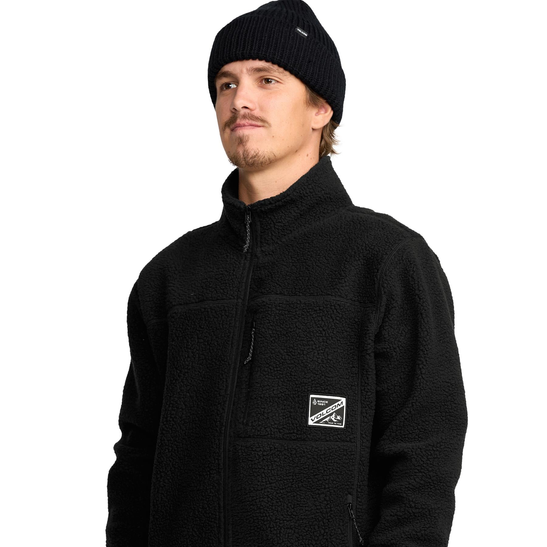 Volcom Nelson Sherpa Full Zip Mens Fleece Black