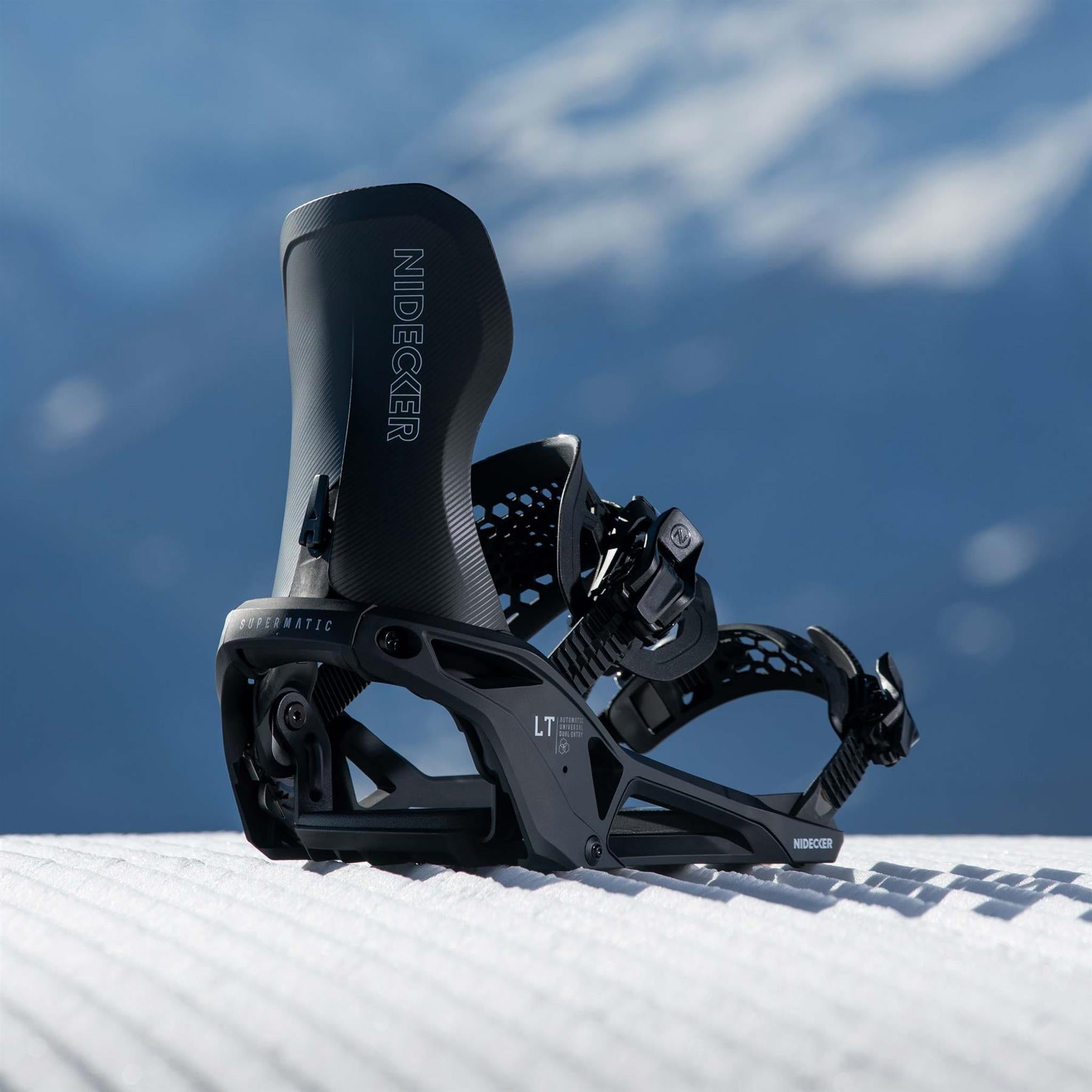 Nidecker Supermatic LT Step-In Snowboard Bindings Black 2026