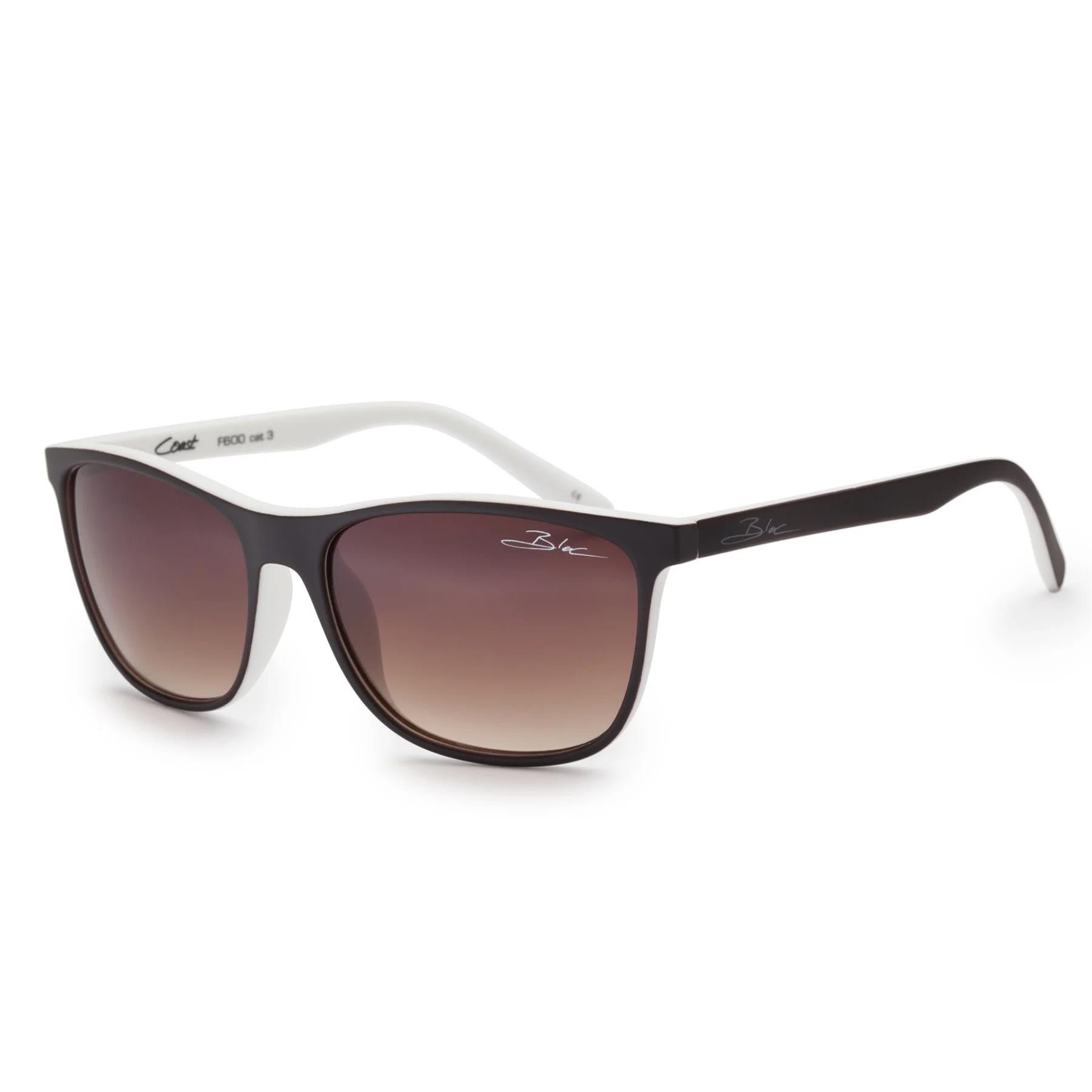 Bloc Coast Sunglasses Matt Brown / White - Grad Brown Lens