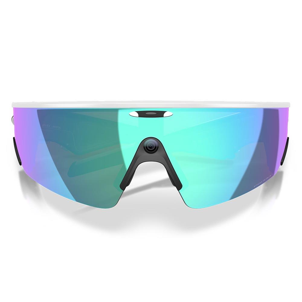 Oakley Meta Vanguard AI Sunglasses White - Prizm Sapphire Lenses