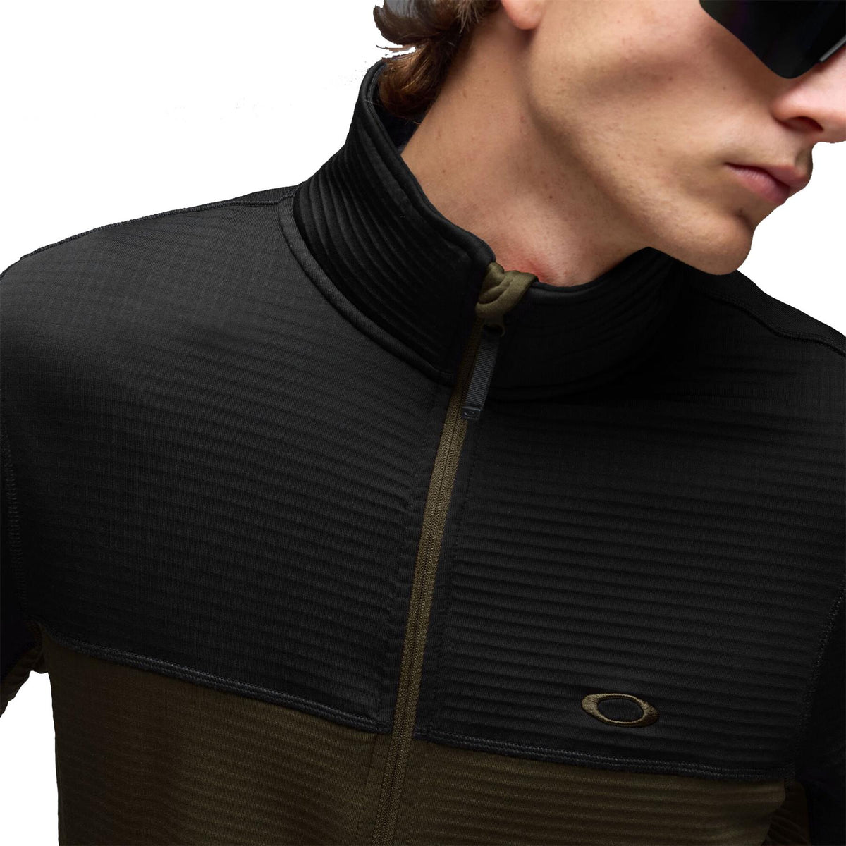 Oakley Canopy Full Zip Mens Sweatshirt Blackout / Deep Olive