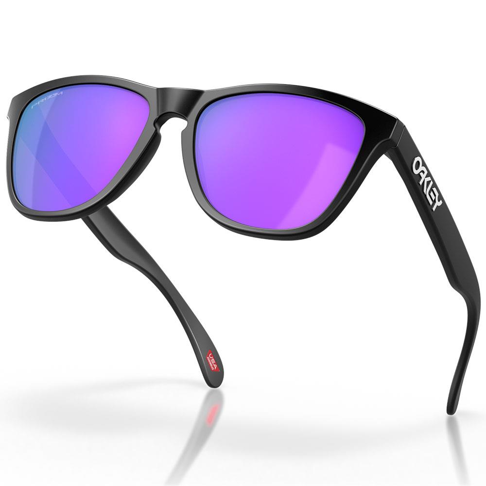 Oakley Frogskins Sunglasses Matte Black - Prizm Violet Lens