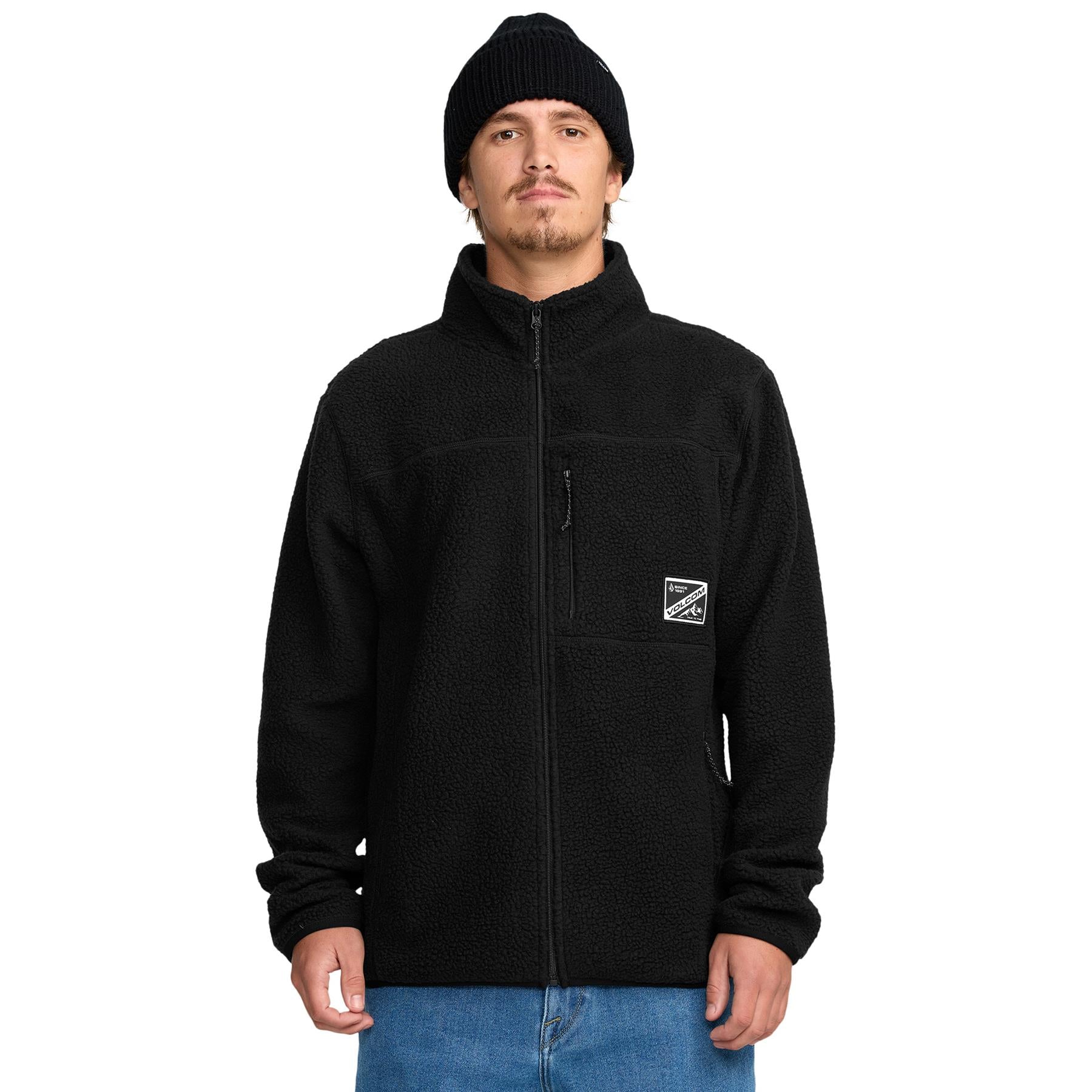 Volcom Nelson Sherpa Full Zip Mens Fleece Black