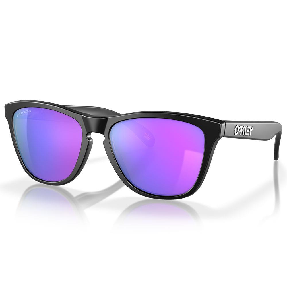 Oakley Frogskins Sunglasses Matte Black Prizm Violet Lens