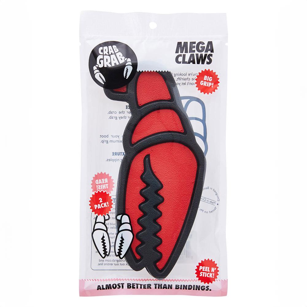 Crab Grab Mega Claw Snowboard Traction Stomp Pad Black / Red - 2 Pack