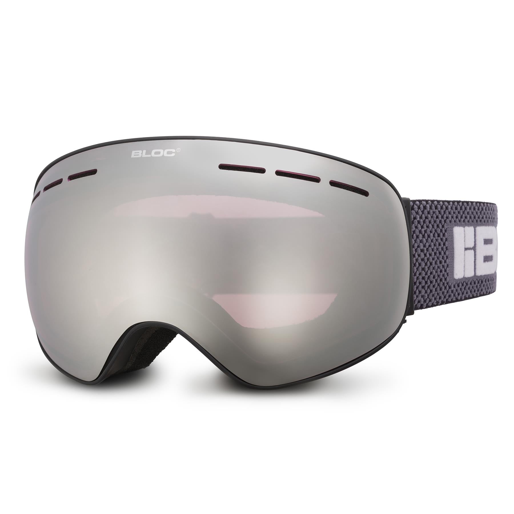 Bloc Moon 3 Goggles Matt Black - Silver Mirror Lens