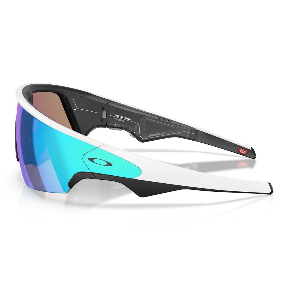 Oakley Meta Vanguard AI Sunglasses White - Prizm Sapphire Lenses