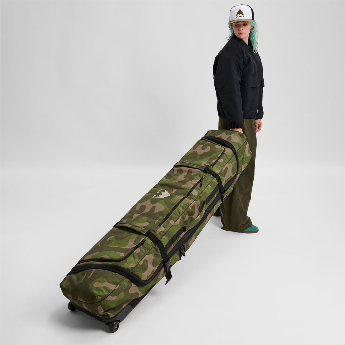 Burton Wheelie Flight Attendant Snowboard Bag Keel Camo