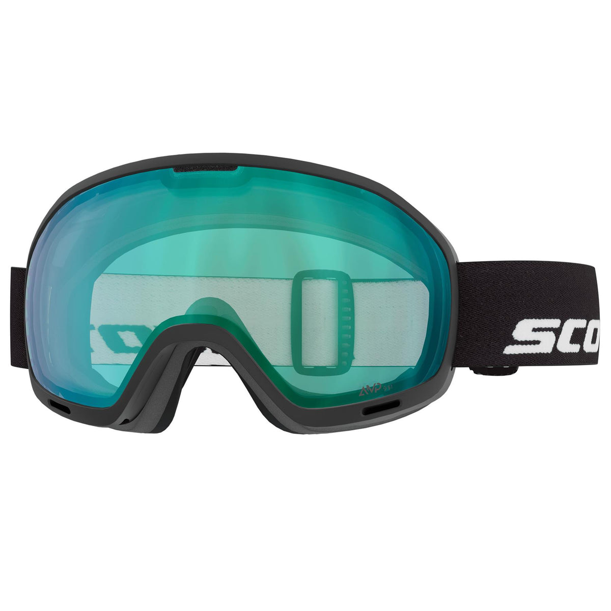 Scott Unlimited II OTG Goggles Black - AMP Aurora Green Chrome Lens