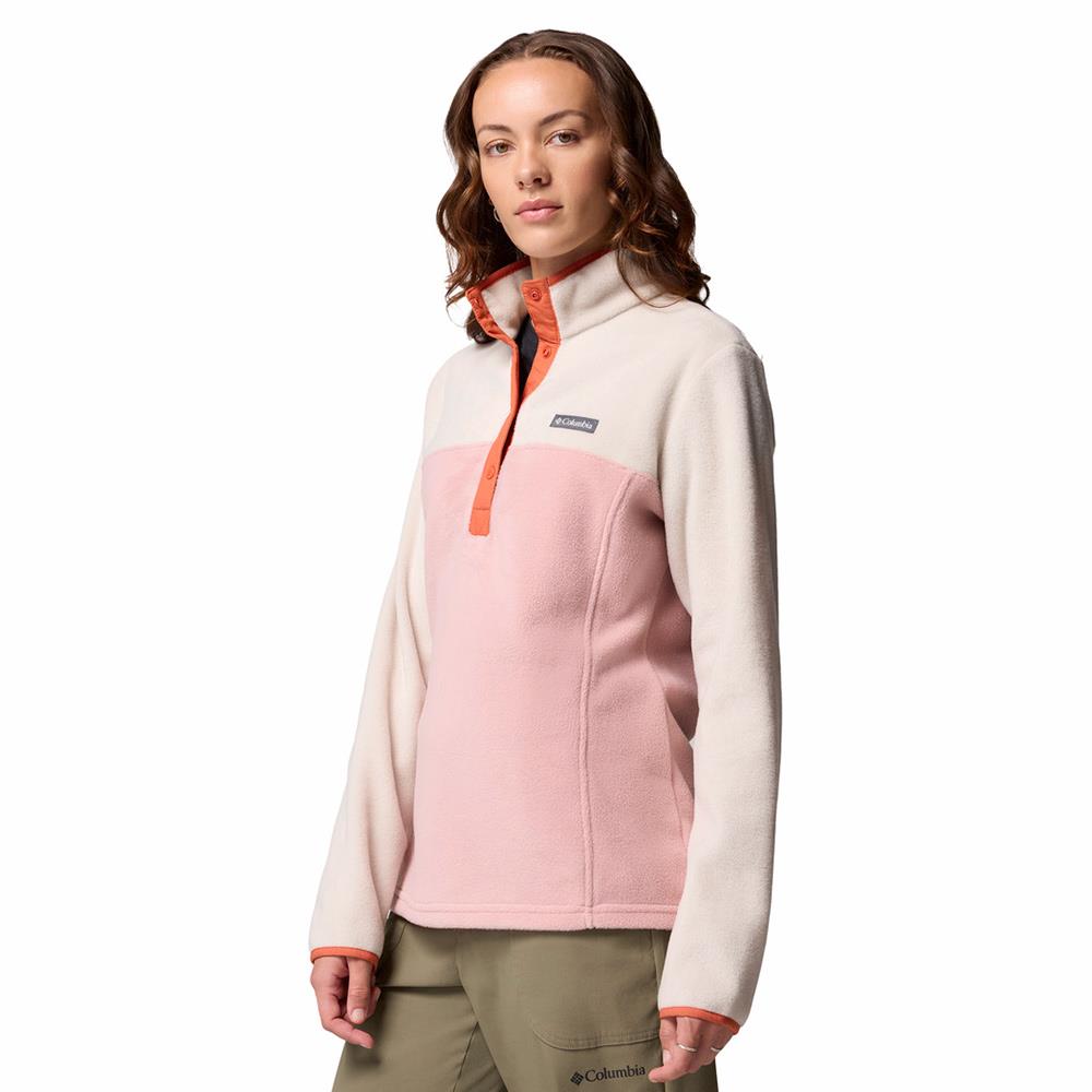 Columbia Benton Springs II 1/2 Snap PO Womens Fleece Eraser Pink / Dark Stone / Tuscan