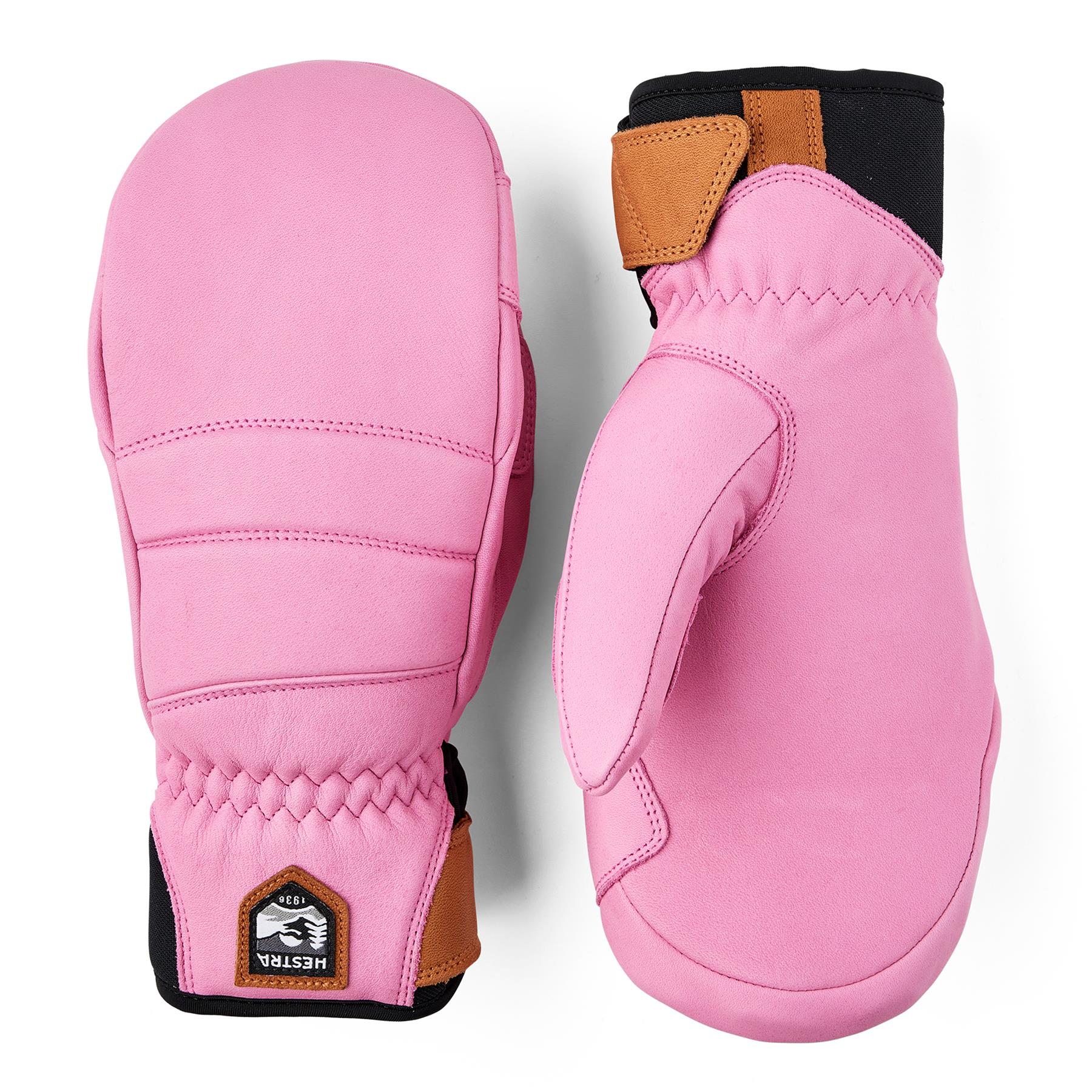 Hestra Womens Fall Line Leather Mitts Cerise