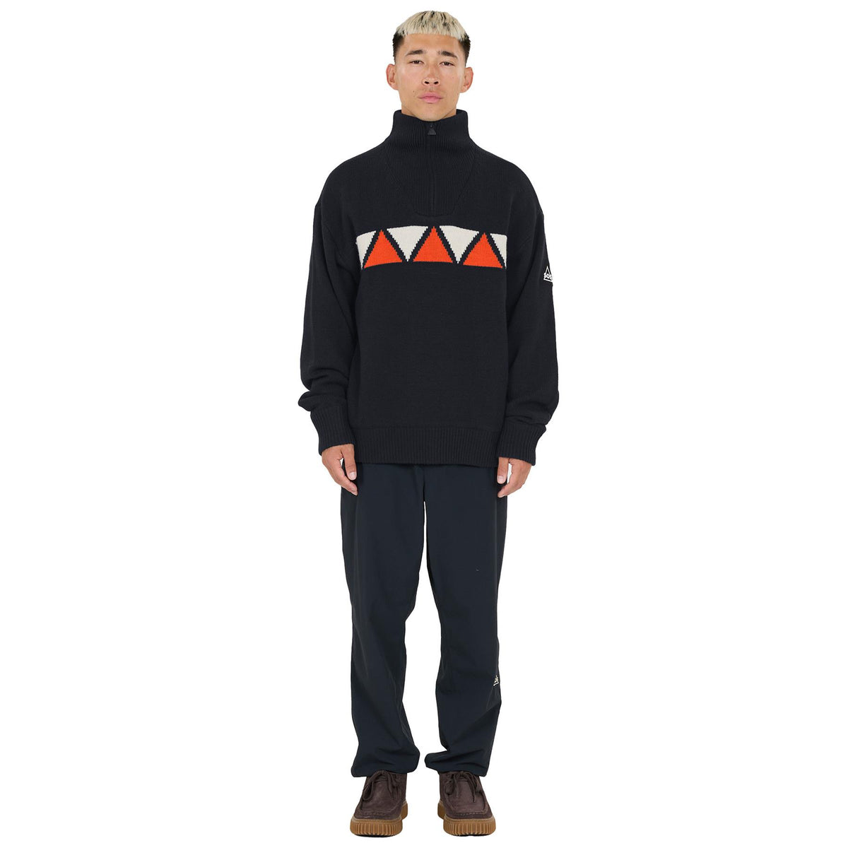 SOS Aboda Mens Windstopper Knit Jumper Dark Navy