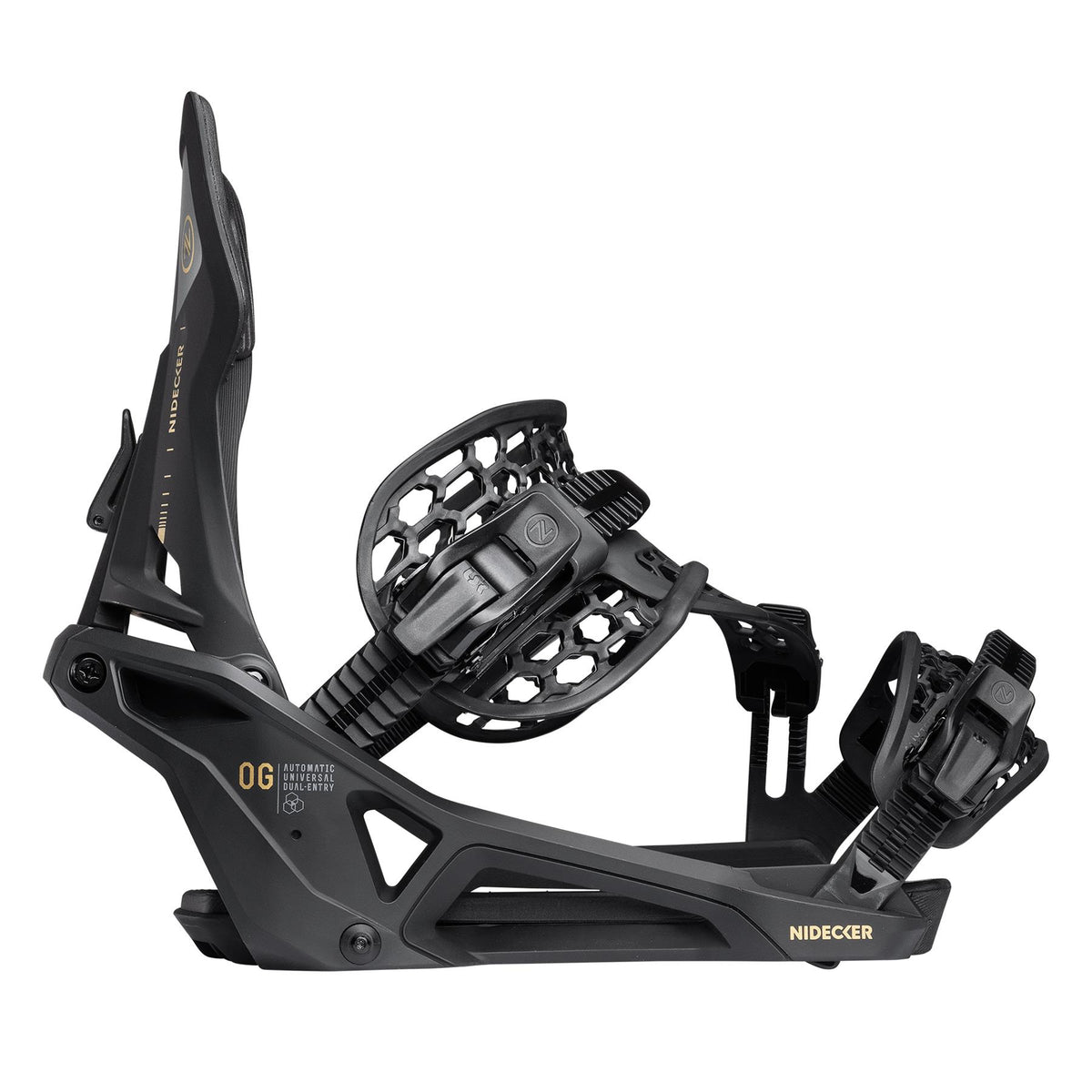 Nidecker Supermatic OG Step-In Snowboard Bindings Black 2027
