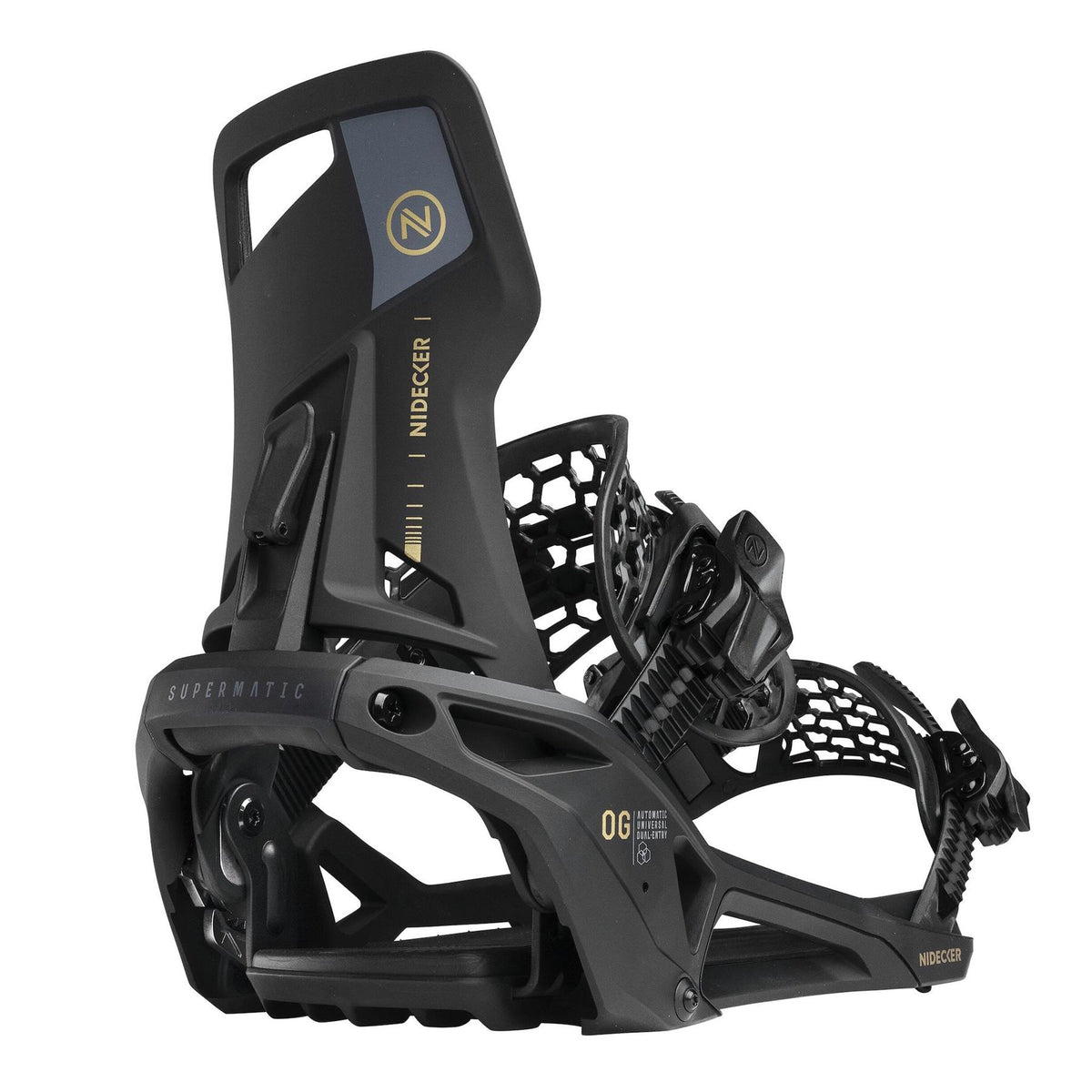 Nidecker Supermatic OG Step-In Snowboard Bindings Black 2027