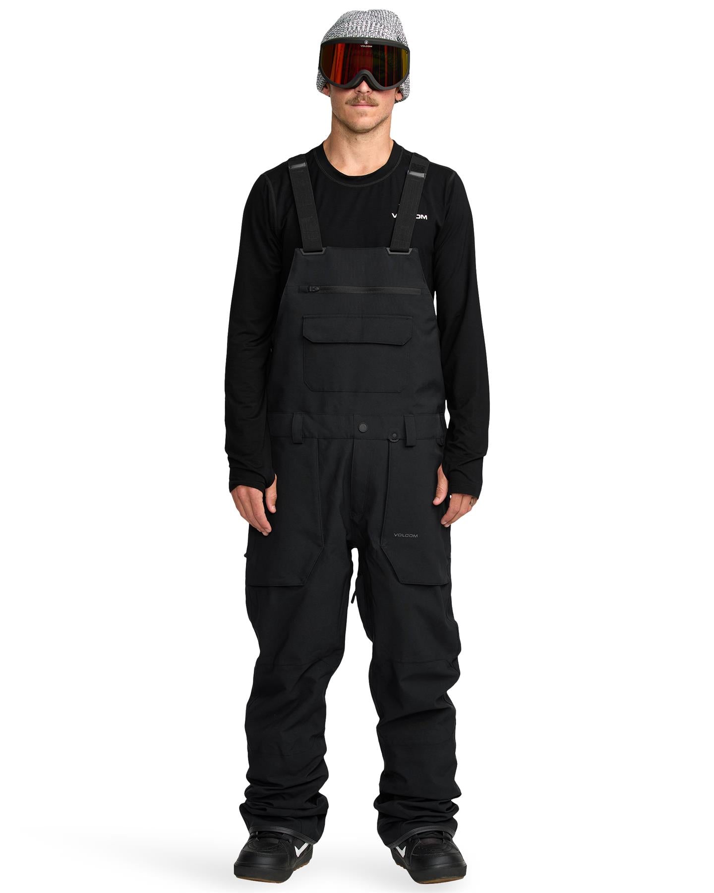 Volcom Roan Bib Overall Mens Pants Black Volcom Roan Bib Overall Mens Pants Black