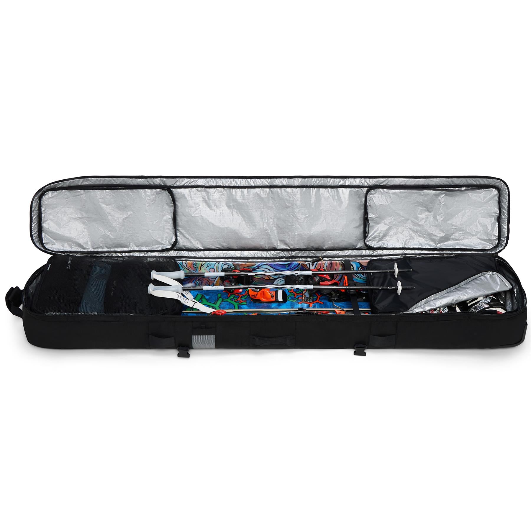 Dakine Boundary Ski Roller Bag Black Coated