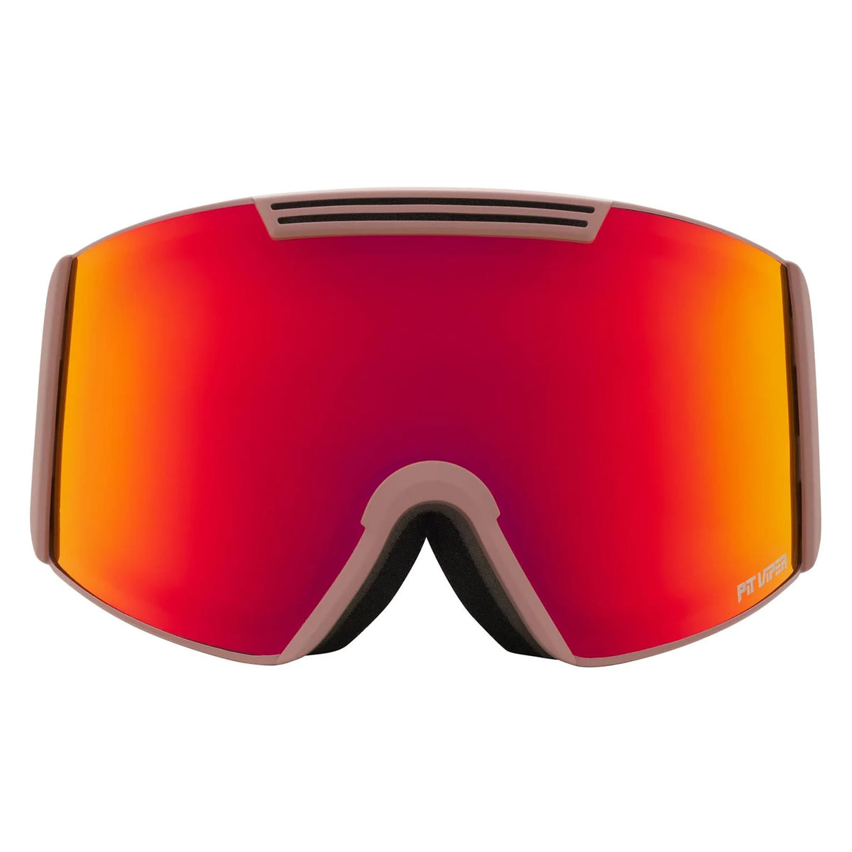 Pit Viper Backslap Goggles (Large) The Mudfire - Red + Yellow Snow Lens