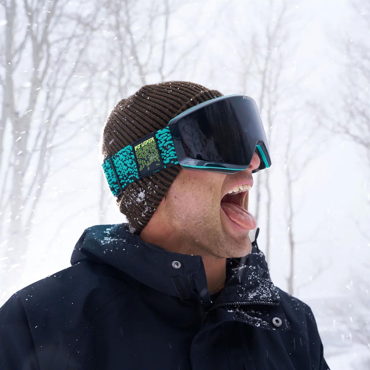 Pit Viper BN5000 Goggles The Raster - HDPV Smoke + Yellow Snow Lens