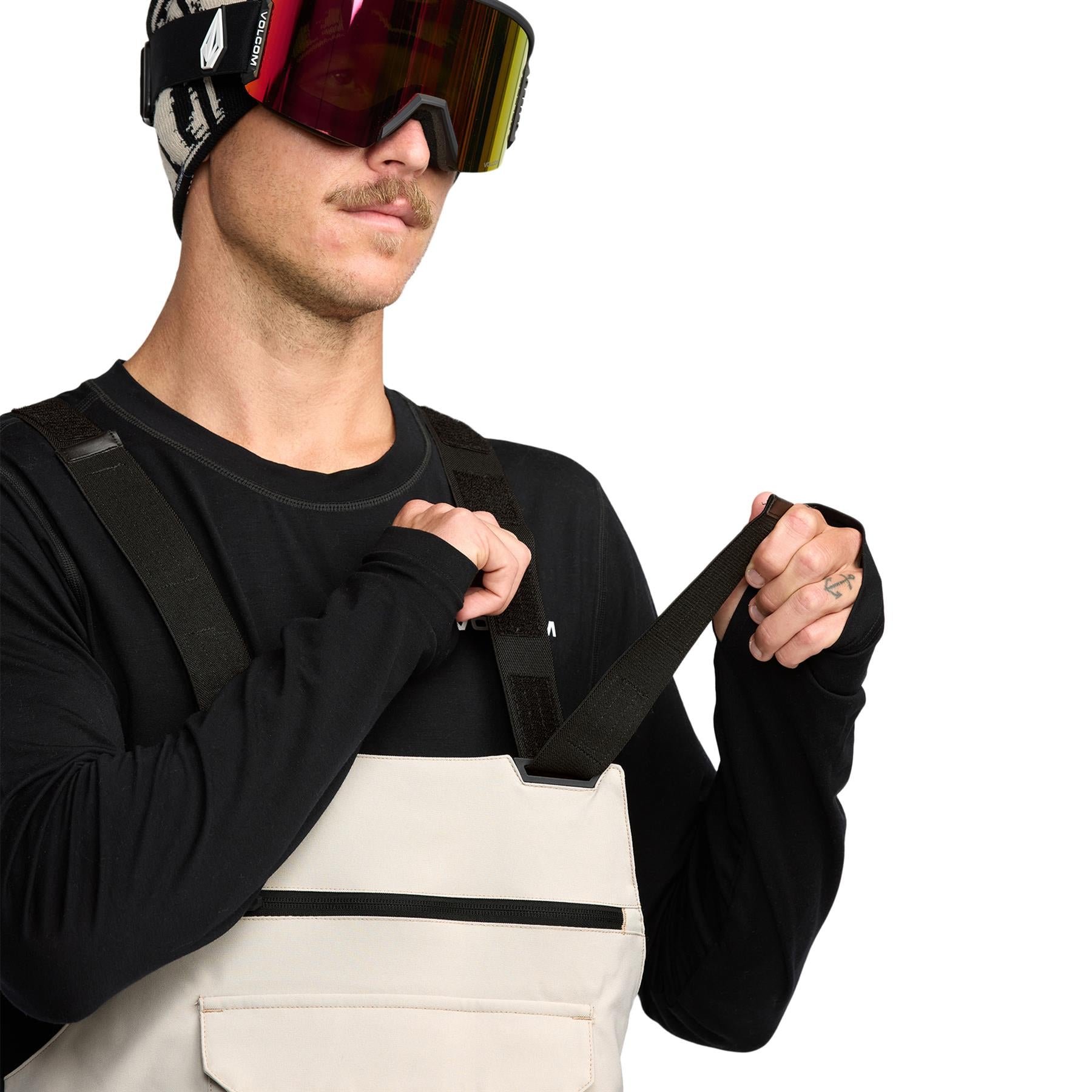 Volcom Roan Bib Overall Mens Pants Stone