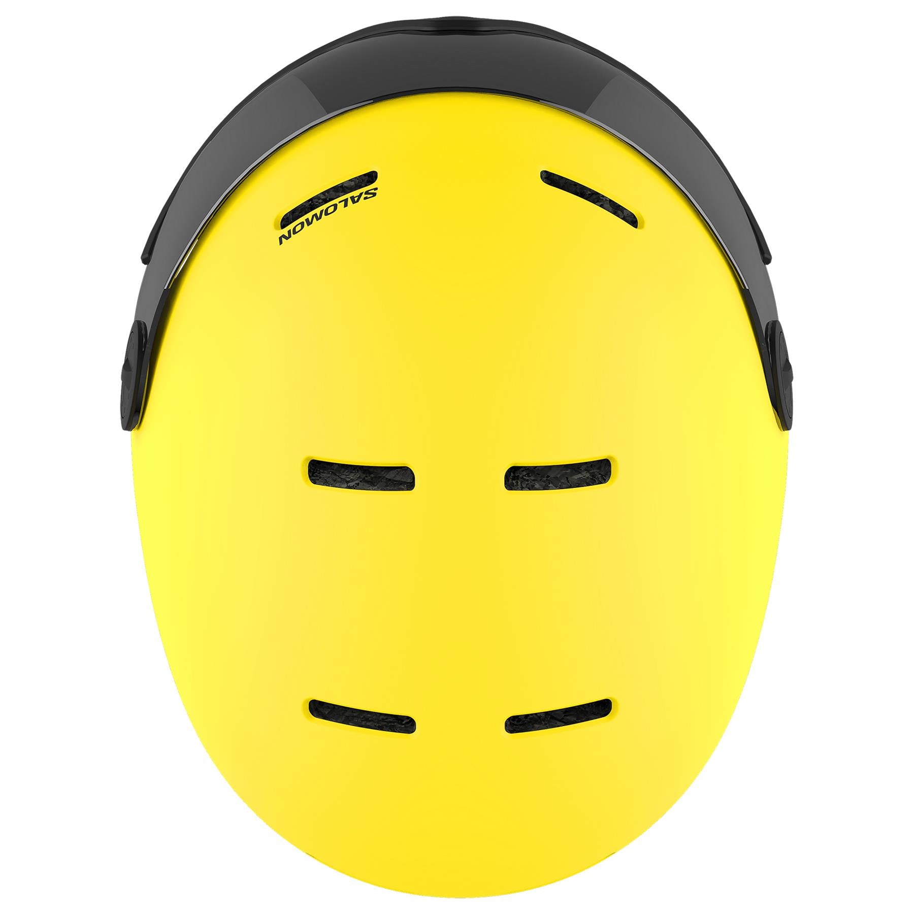 Salomon Orka Visor Kids Ski + Snowboard Helmet Vibrant Yellow - Universal Silver Lens