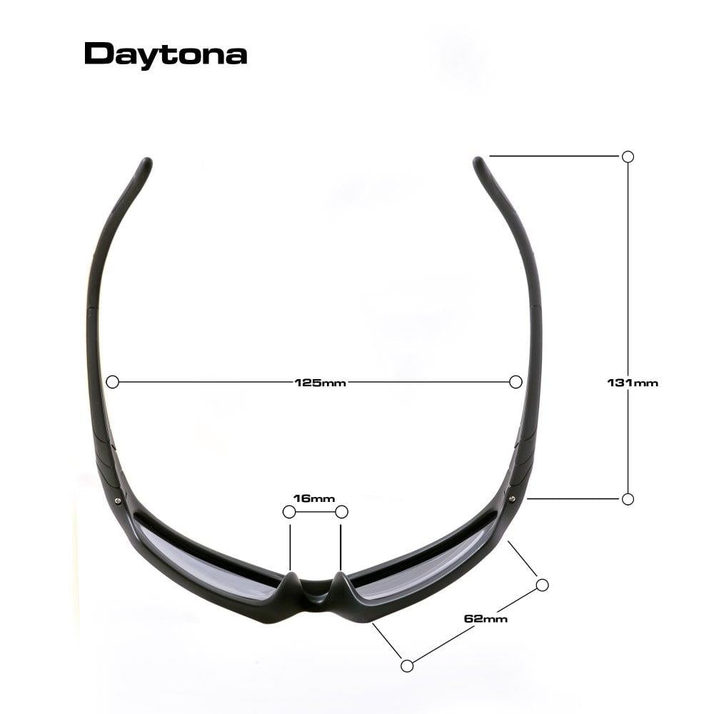 Bloc Daytona Sunglasses Shiny Black - Red Mirror Lens