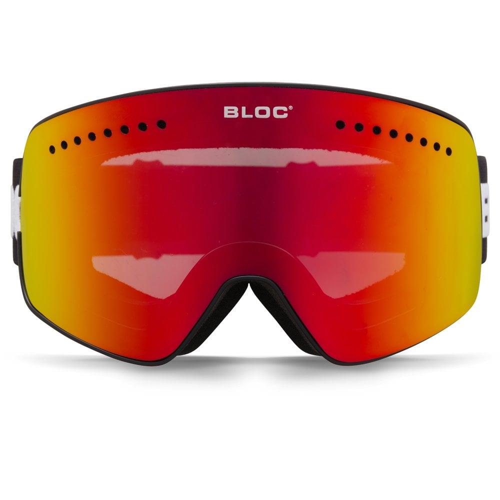 Bloc Fifty-Five Goggles Matt Black - Red Mirror + Orange Revo Blue Lenses