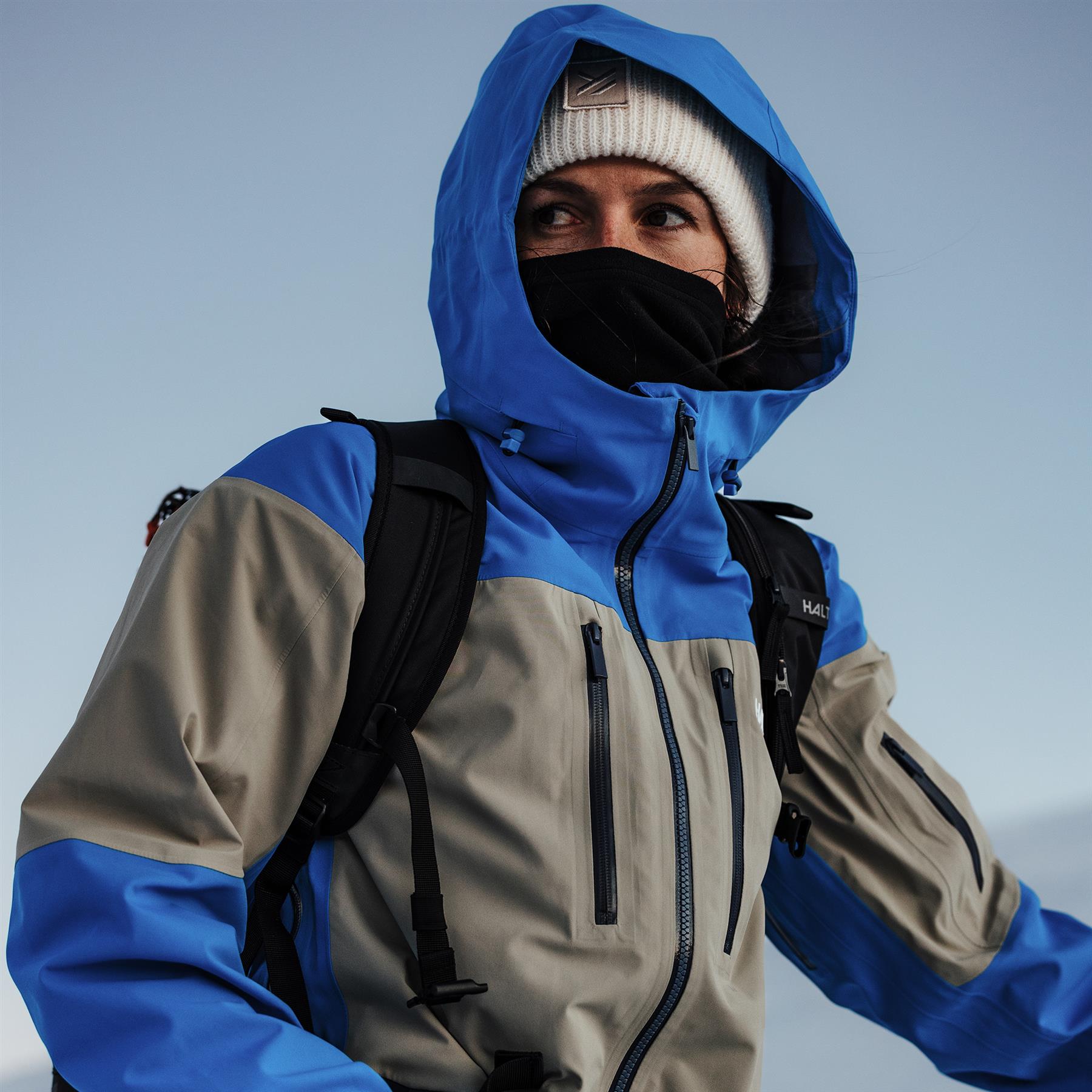 Halti Rizle Unisex 3L DX Shell Jacket Electric Blue Lemonade