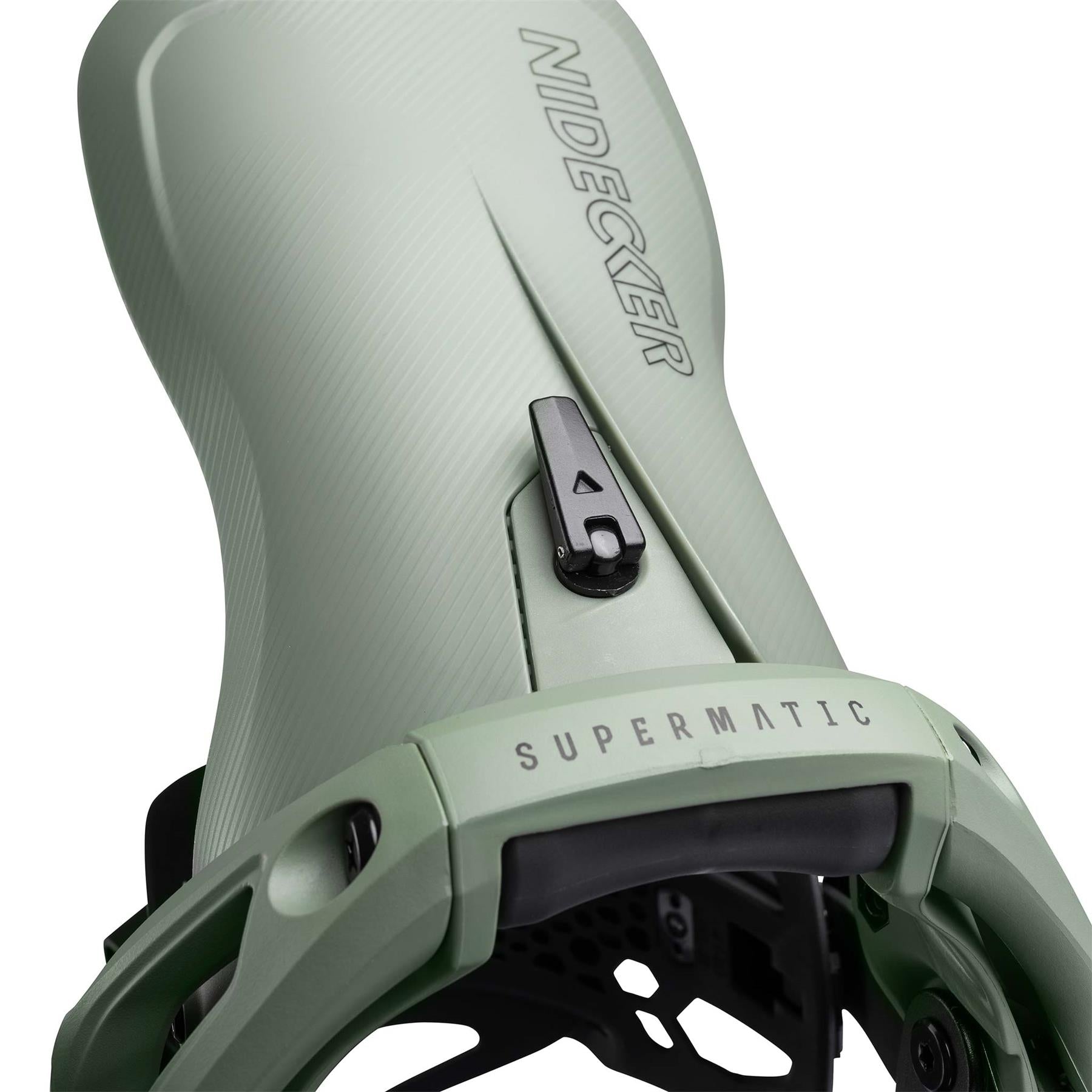 Nidecker Supermatic LT Step-In Snowboard Bindings Olive 2026