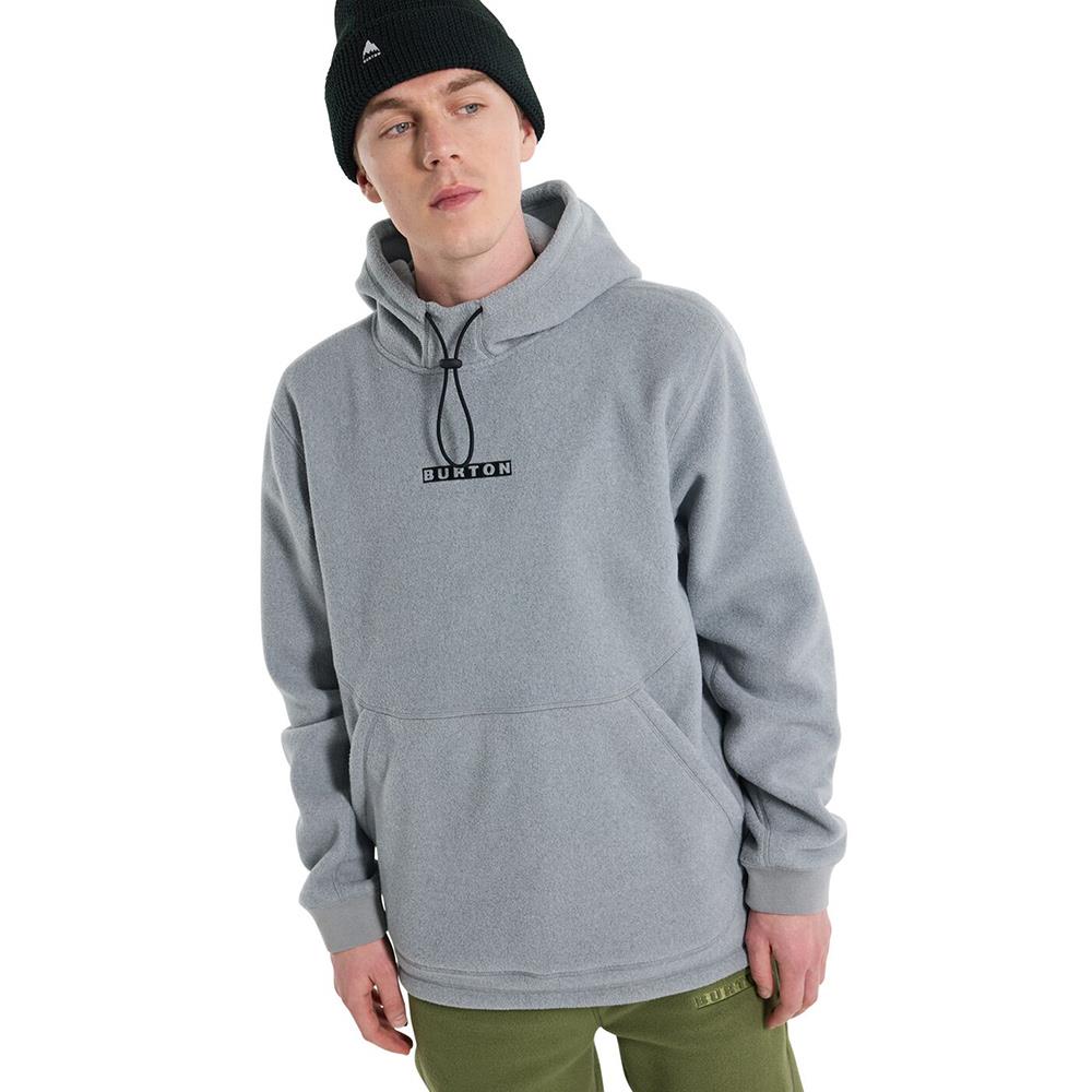 Burton Cinder Pullover Mens Hoodie Gray Heather