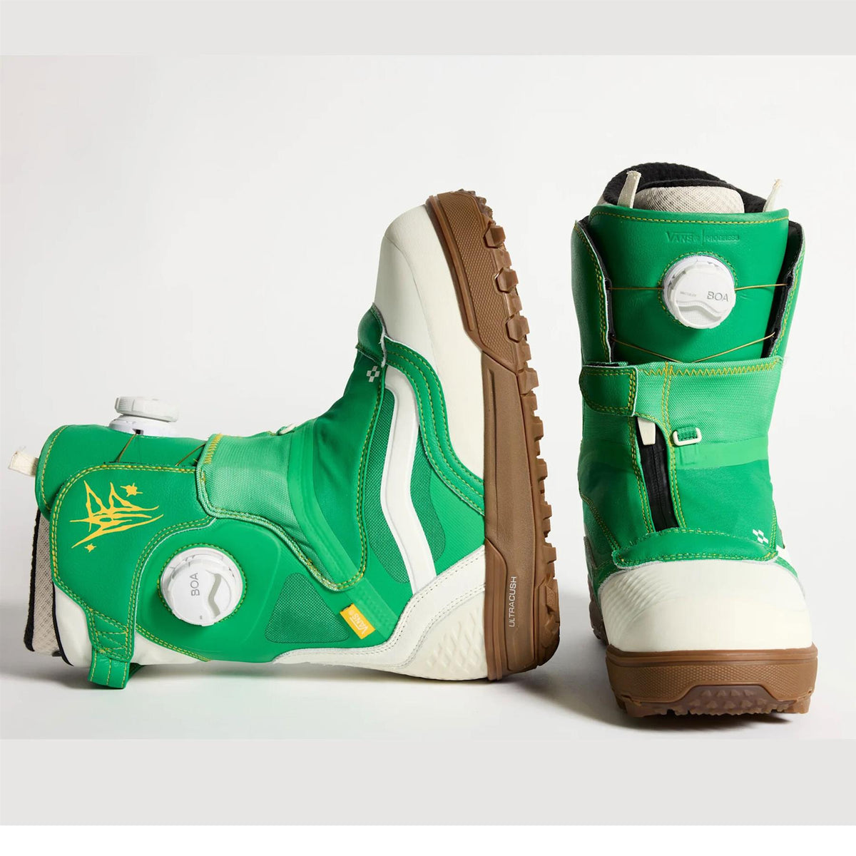 Vans The Progress x Mia Brookes Womens Snowboard Boots Green/Yellow 2027