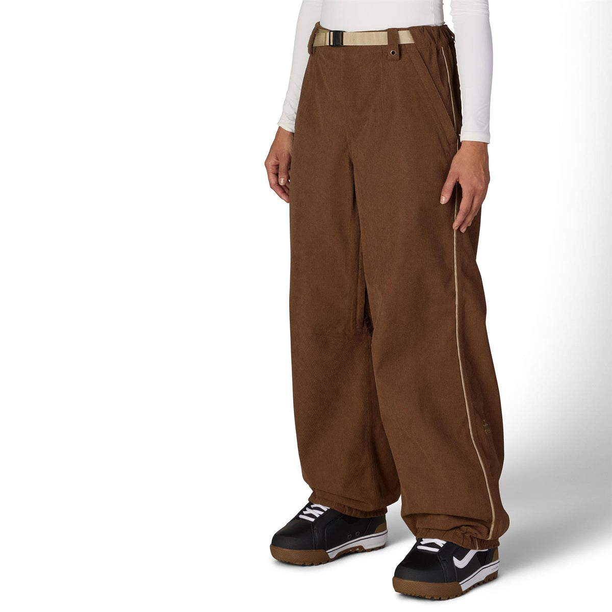 686 Womens Hellkat Shell Pants Dark Earth Grid Corduroy