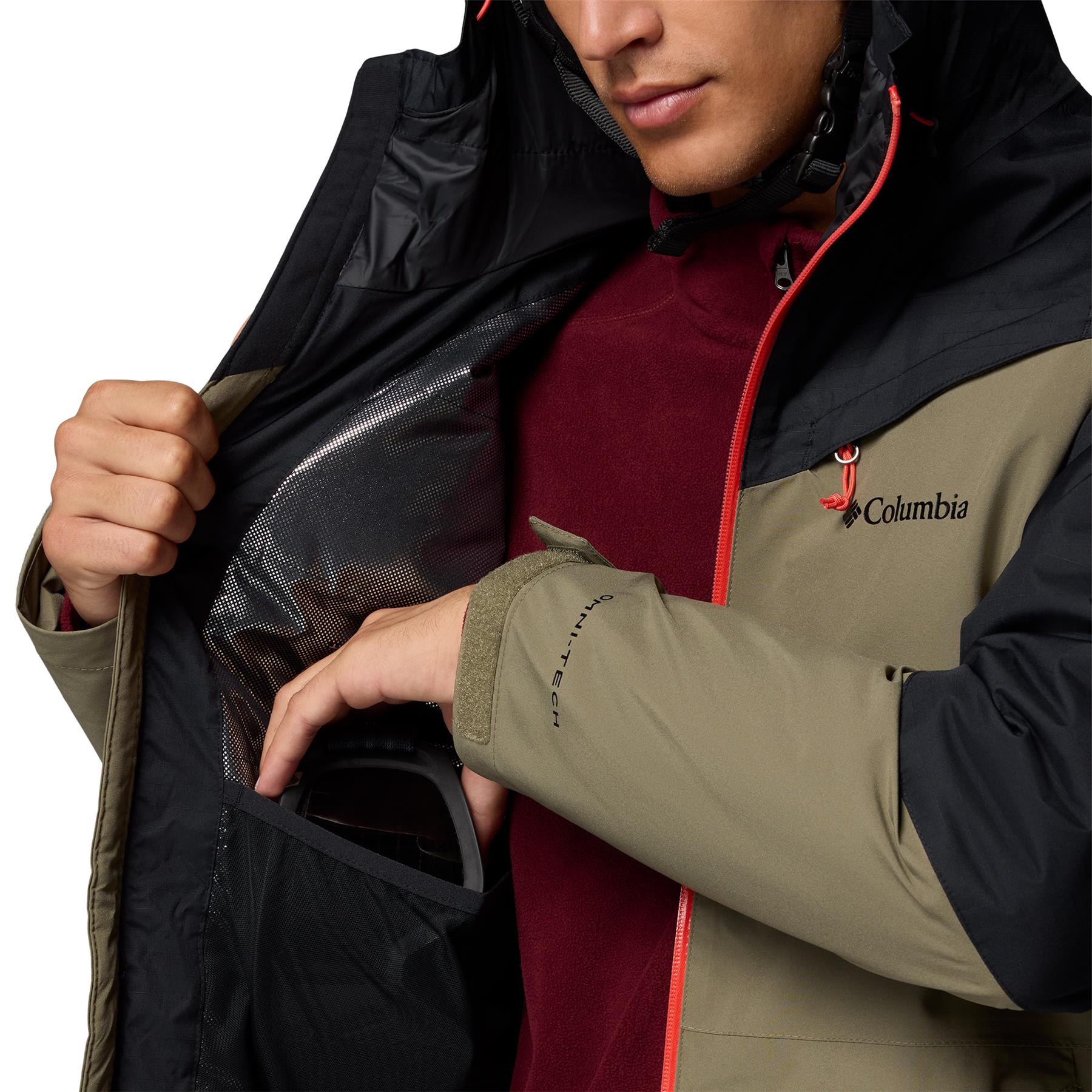 Columbia Iceberg Point II Mens Jacket Stone Green / Black