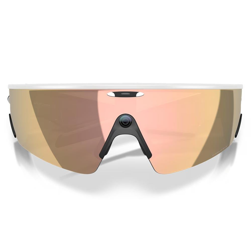 Oakley Meta Vanguard AI Sunglasses White - Prizm Rose Gold Lenses