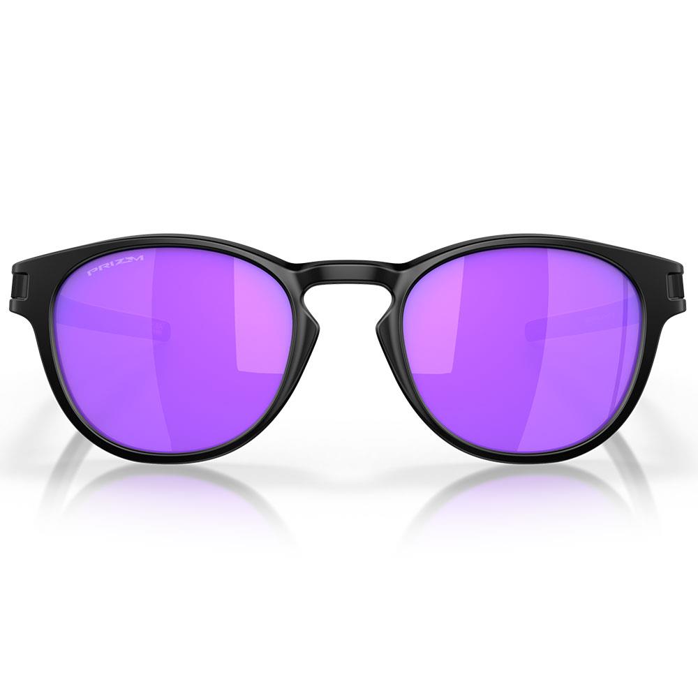 Oakley Latch Sunglasses Matte Black - Prizm Violet Lens
