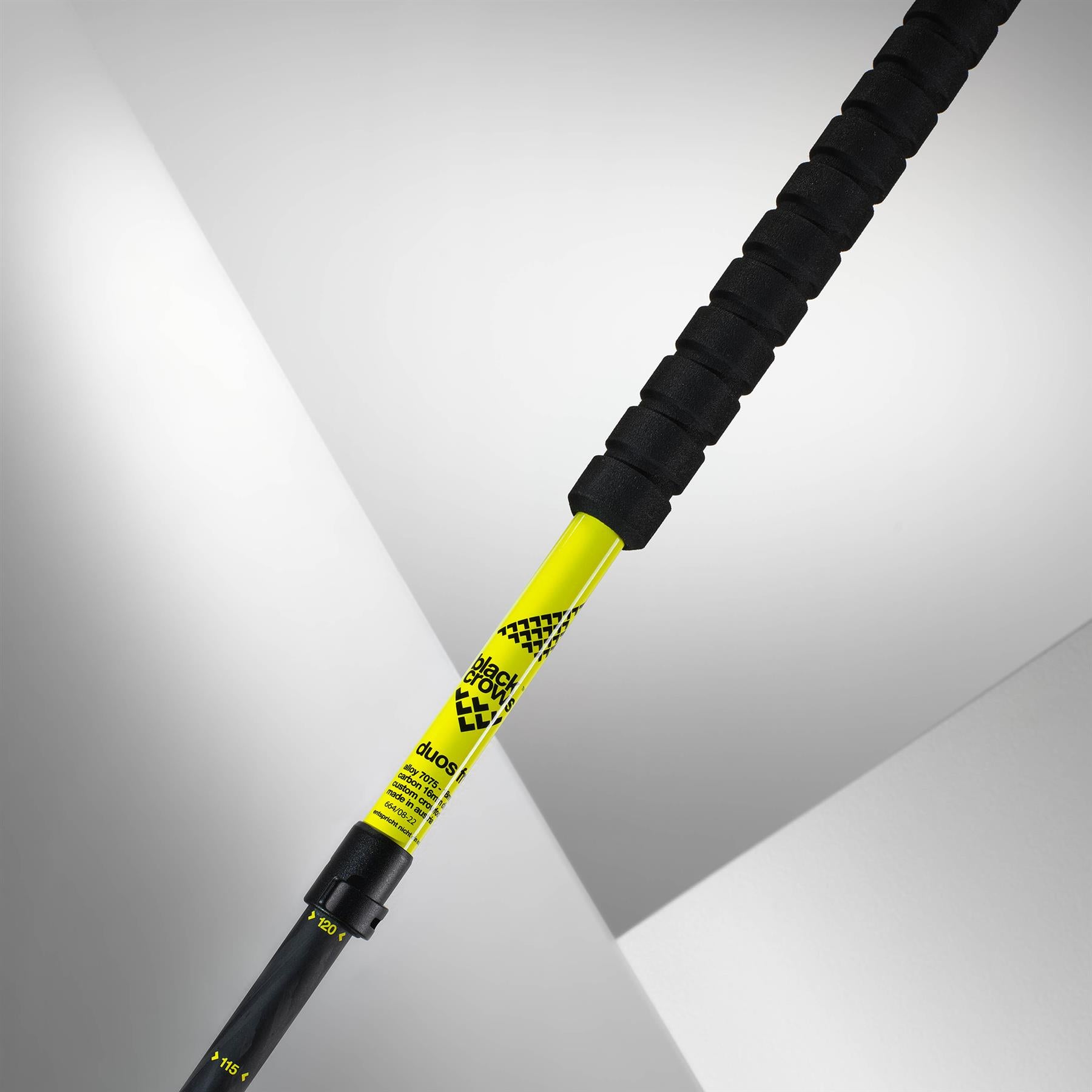 Black Crows Duos Freebird Adjustable Ski Touring Poles Black/Yellow