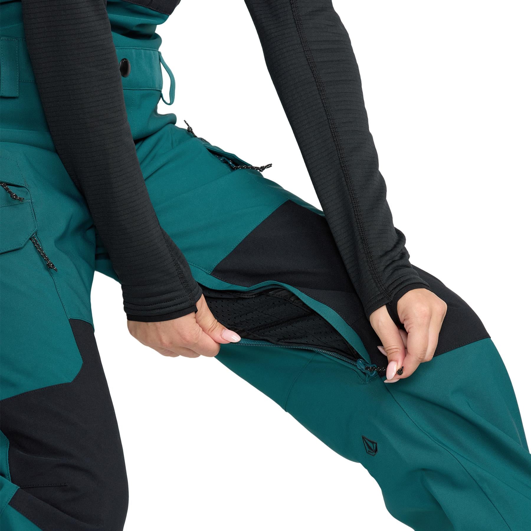 Volcom Creston 3D Stretch Womens Bib Overall Pants Atlantic Deep