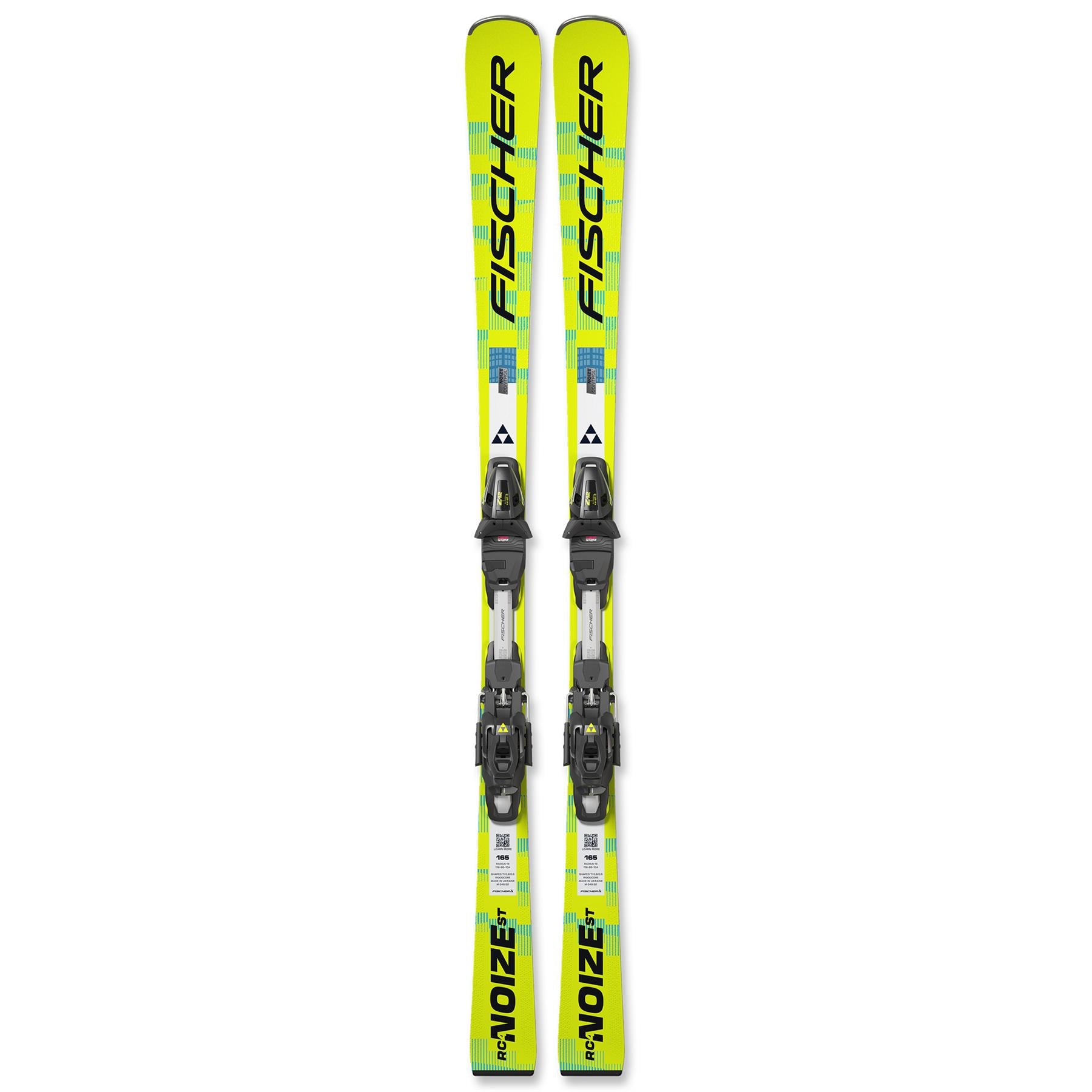 Fischer RC4 Noize ST Yellow Superflex Skis + RC4 Z12 GW Bindings 2026