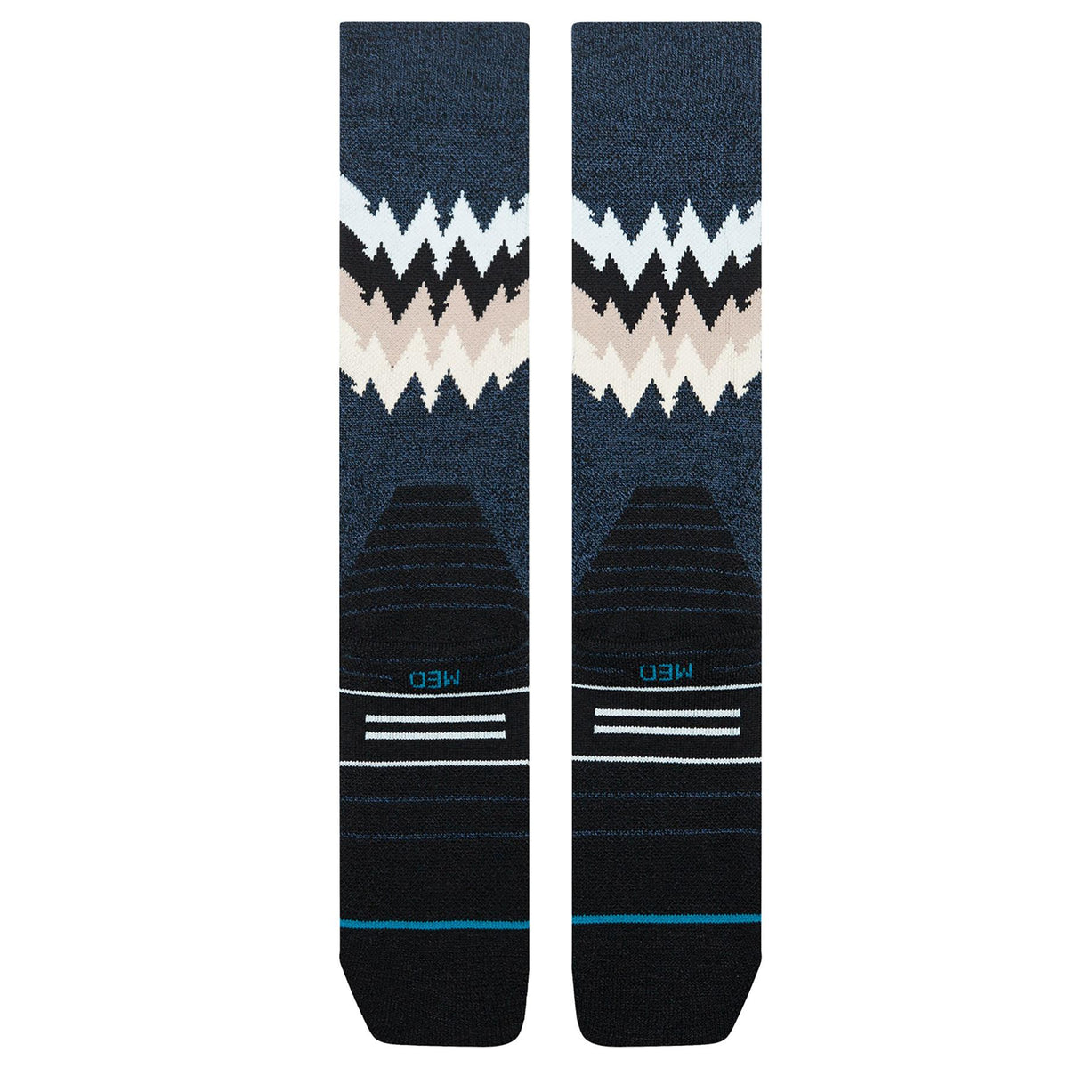 Stance Womens Thompson Mid Merino Wool Ski + Snowboard Socks Black / Heather
