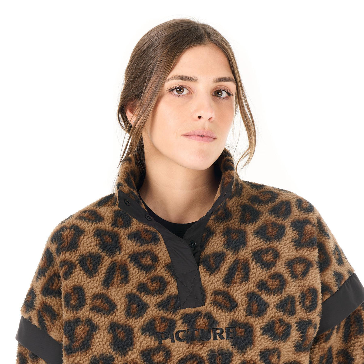 Picture Womens Velora Printed 1/4 Fleece Wild Spot Print