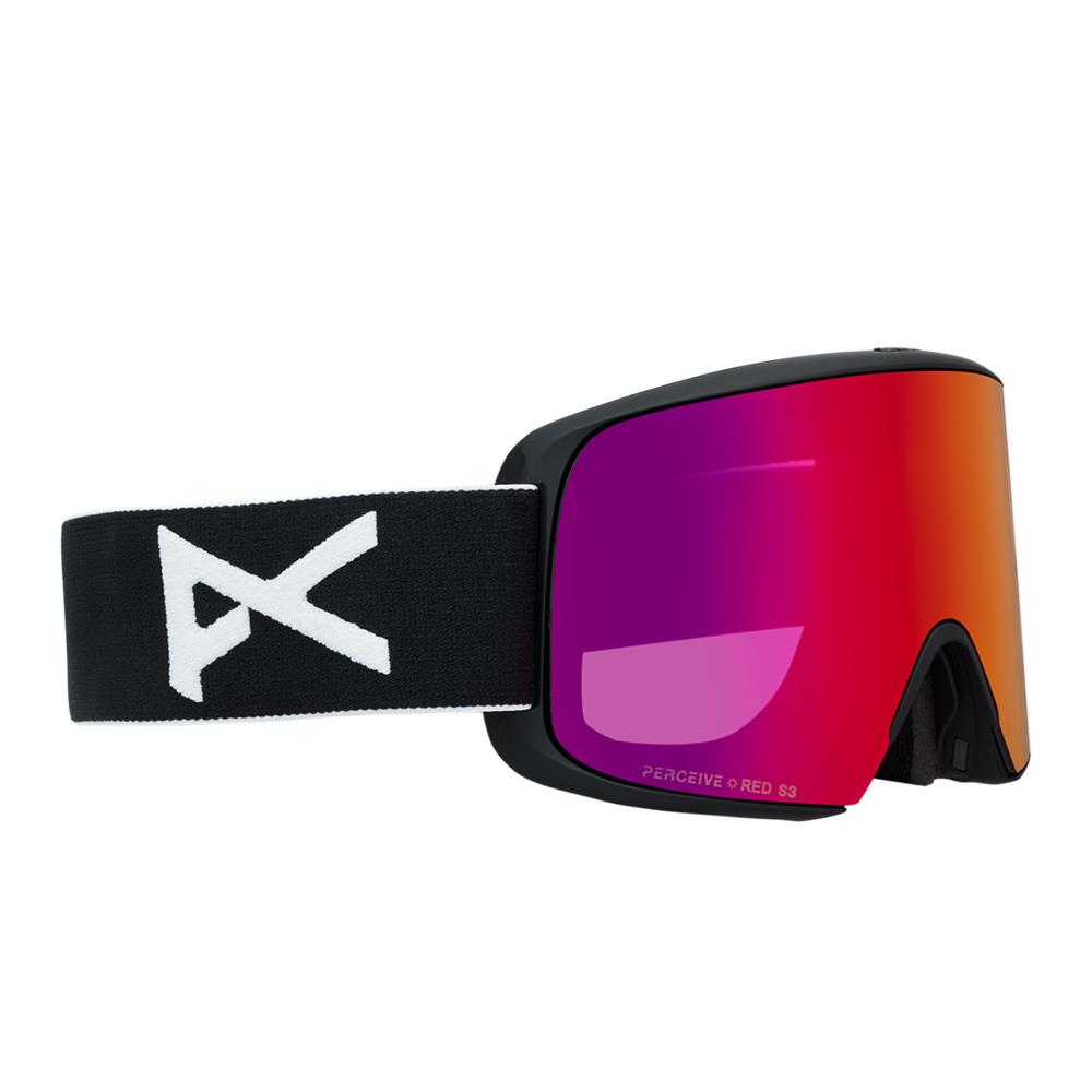 Anon M6S MFI Goggles Black - Perceive Sunny Red + Cloudy Burst Lens + Face Mask