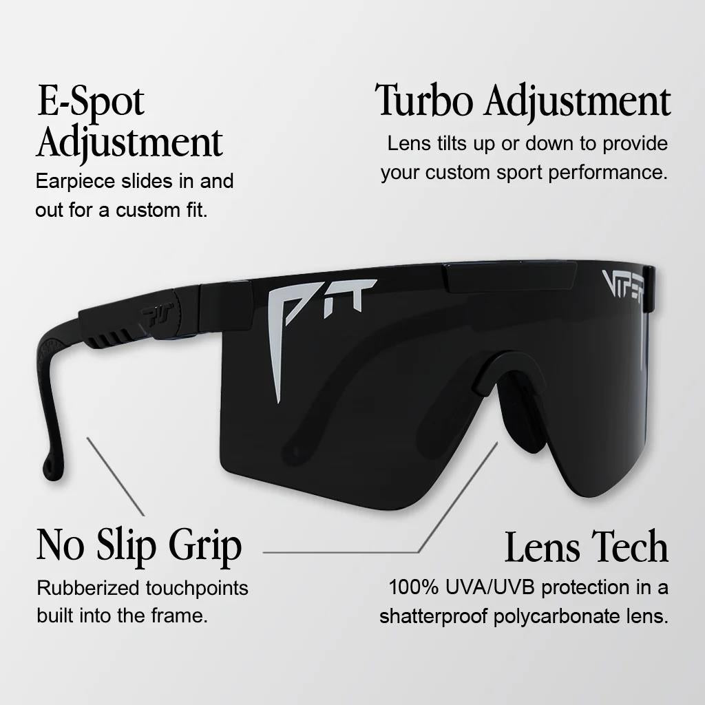 Pit Viper The Cowabunga 2.0 Original Sunglasses - HDPV Polarized Blue-Green Lens - Wide