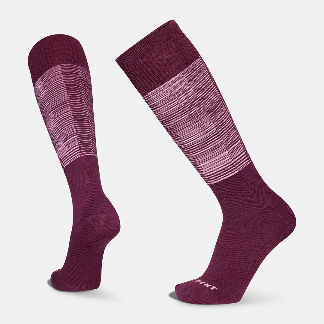 Le Bent Glacier Targeted Cushion Unisex Ski Socks Mauve Wine