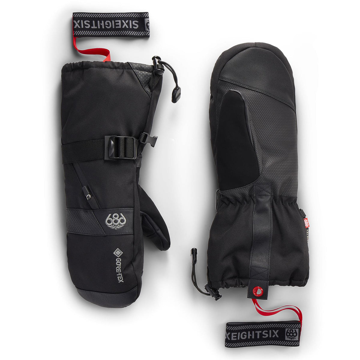 686 Mens Gore-Tex Smarty 3-In-1 Gauntlet Mitts Black